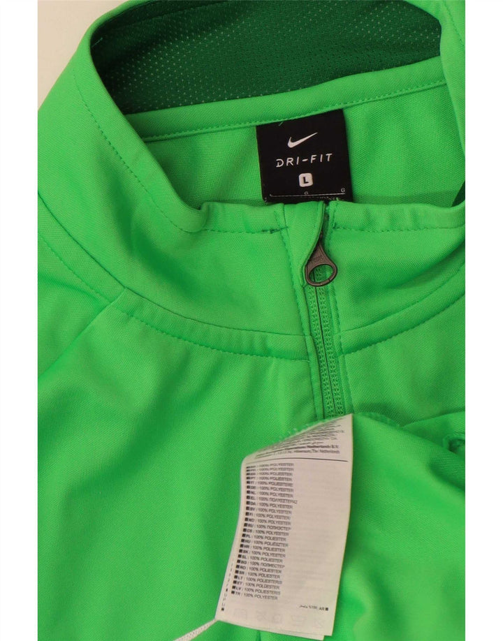 Nike Herre Dri Fit Grafisk træningsdragt Topjakke Stor Grøn Colourblock