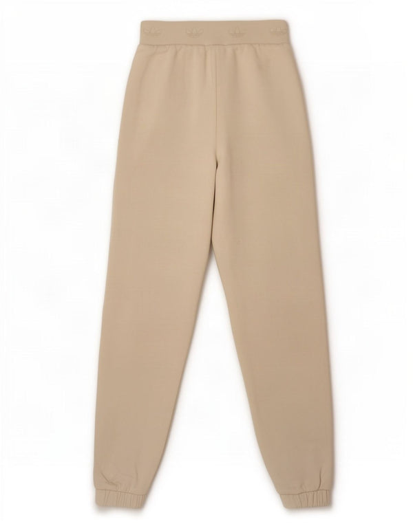 Adidas Womens Graphic Tracksuit Trousers Joggers UK 4 XS Beige Cotton