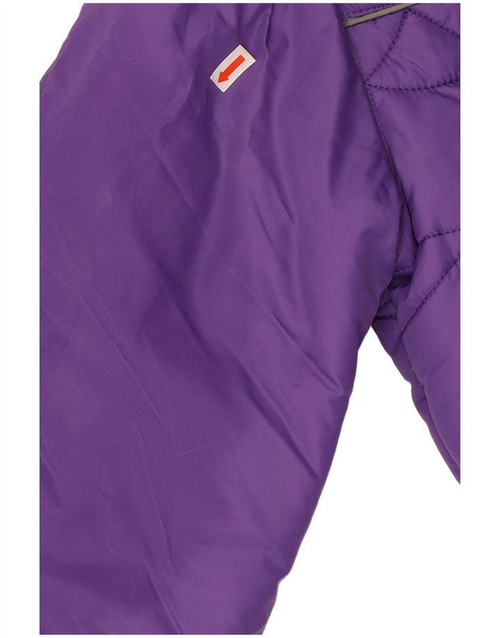 BILLABONG Womens Hooded Padded Jacket UK 14 Medium Purple Polyester