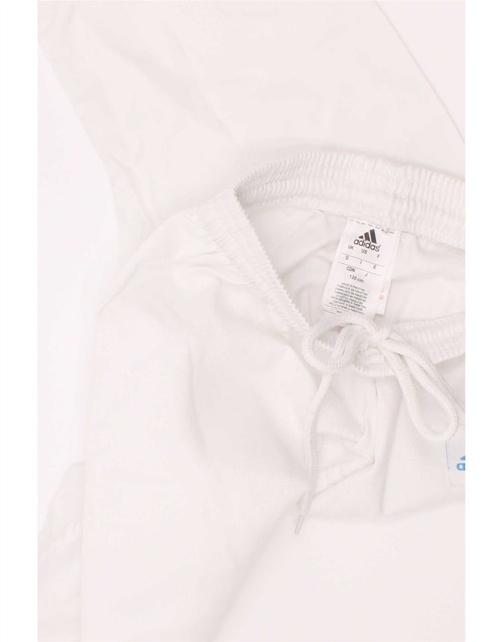 Adidas Boys Crop træningsdragt bukser 7-8 år Hvid polyester