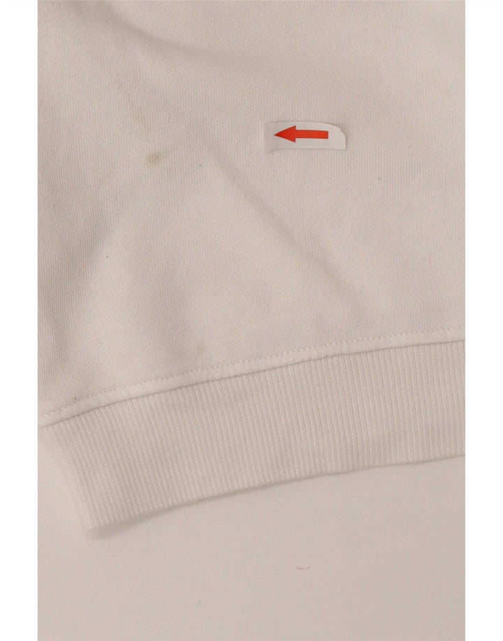 Freddy Womens Crop Oversized Sweatshirt Jumper UK 14 Medium White