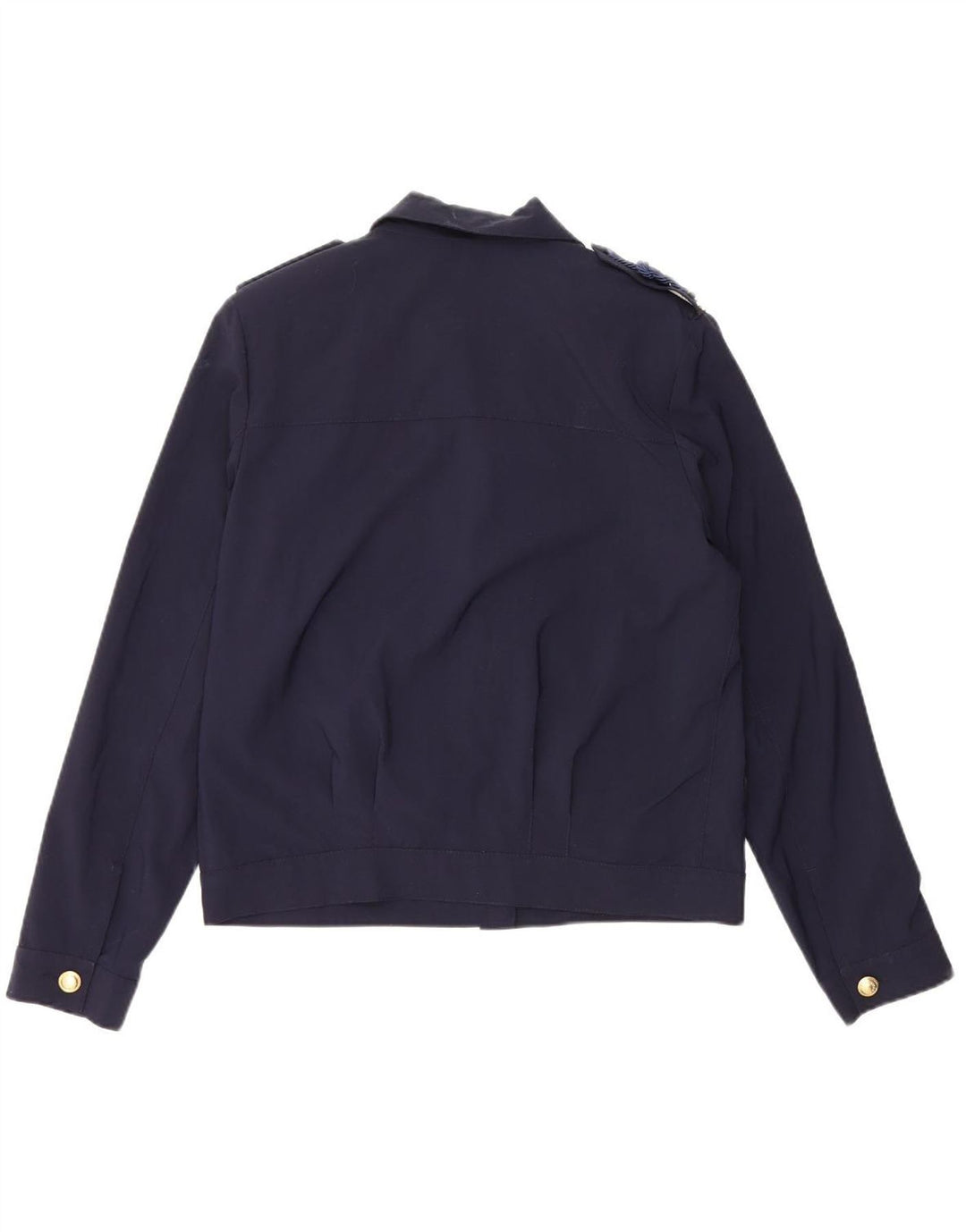 ROCCOBAROCCO Womens Military Jacket IT 42 Medium Navy Blue Viscose