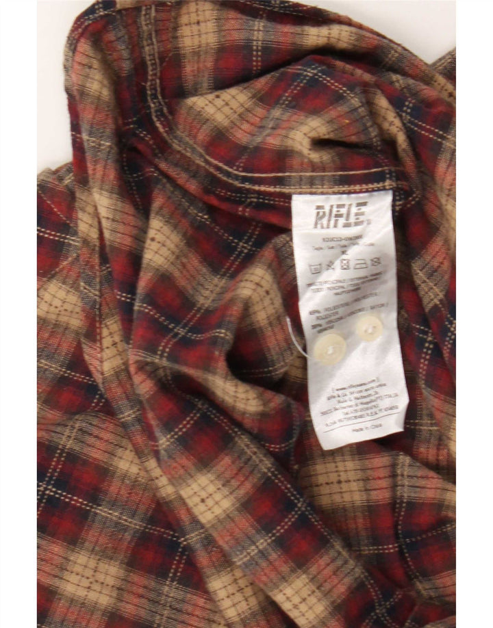 Rifle Herre Flanellskjorte XL Rødternet Polyester