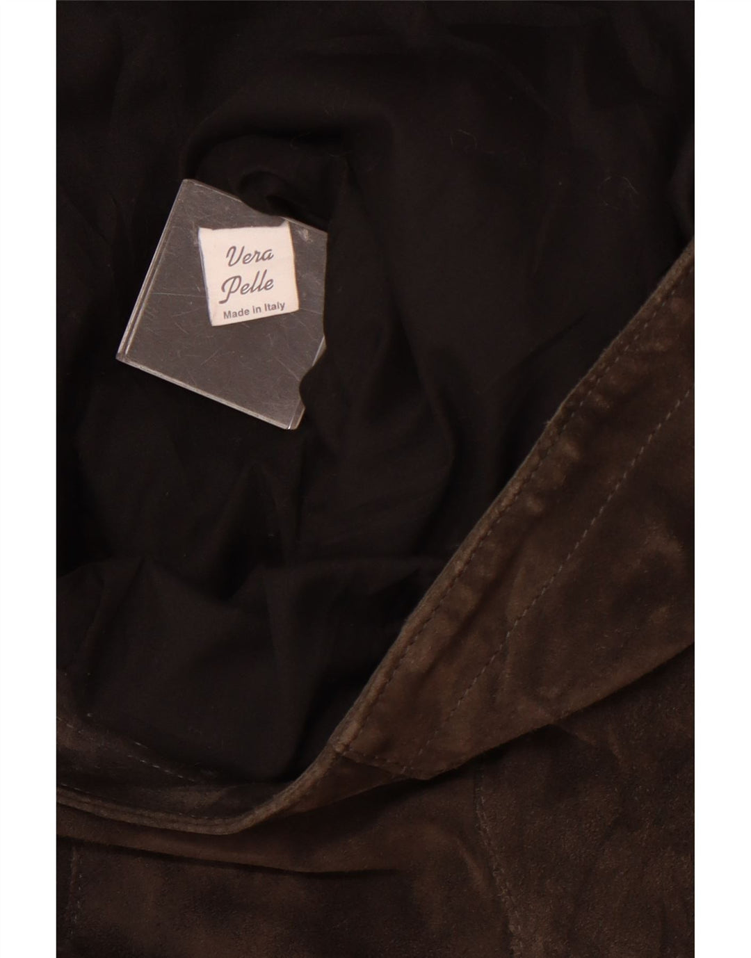 Vintage dame ruskindsjakke UK 12 medium brunt læder