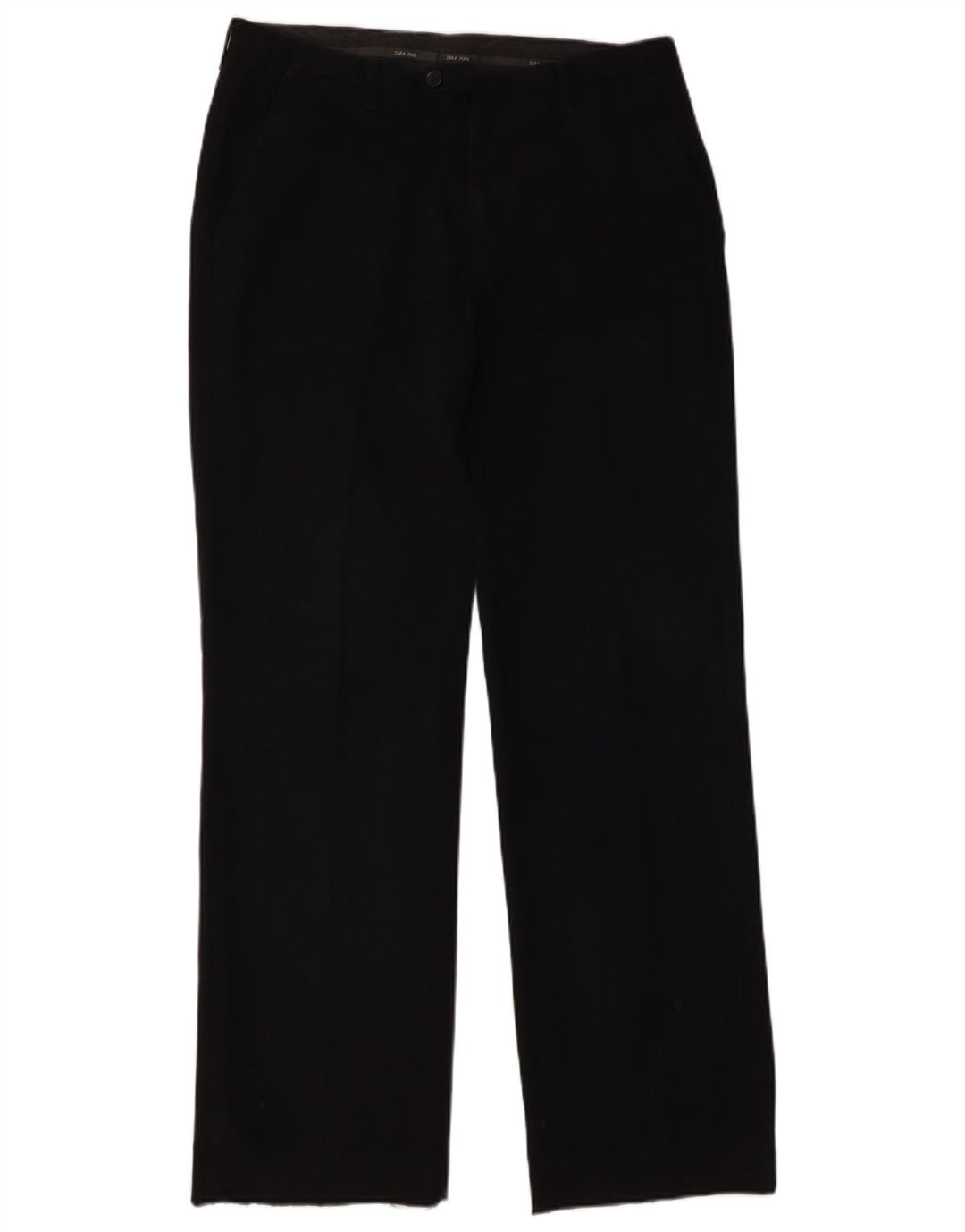 Zara Herre Lige Chinobukser EU 42 Large W32 L32 Sort Polyester