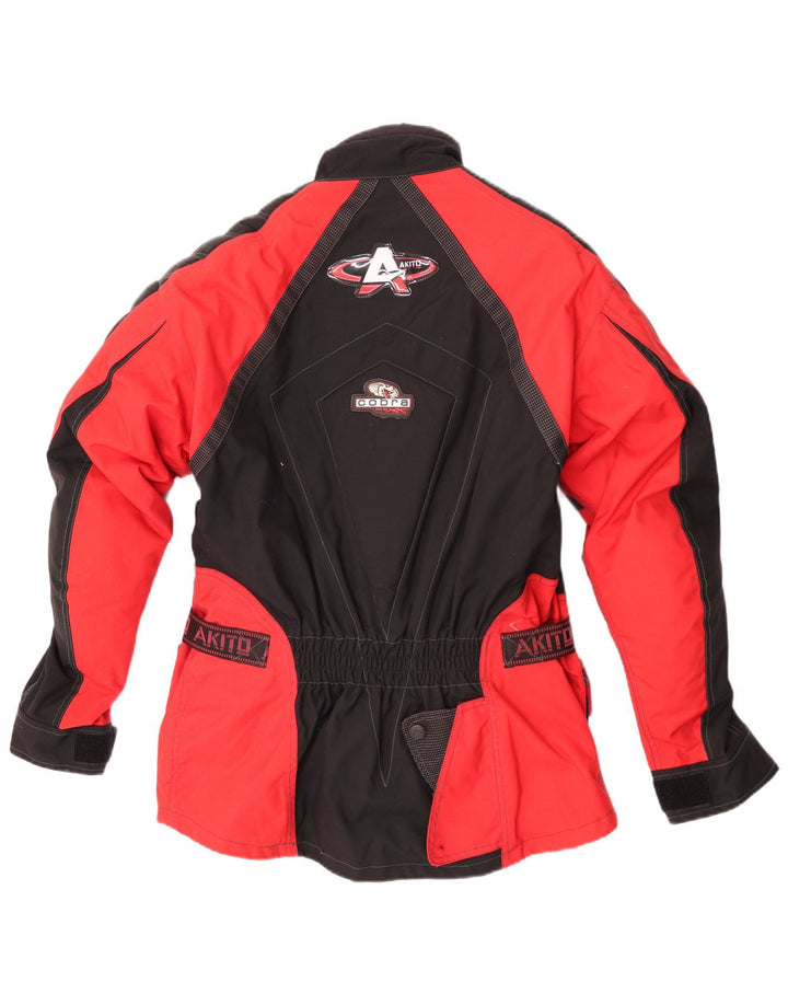 Akito Herre Motorstyle Graphic Racer Jacket UK 36 Small Black Colourblock