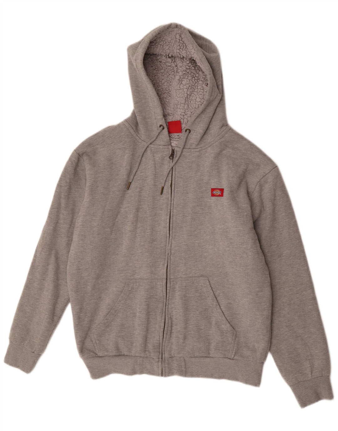 Dickies Herre Sherpa Hættetrøje Sweater med lynlås Stor Grå Bomuld