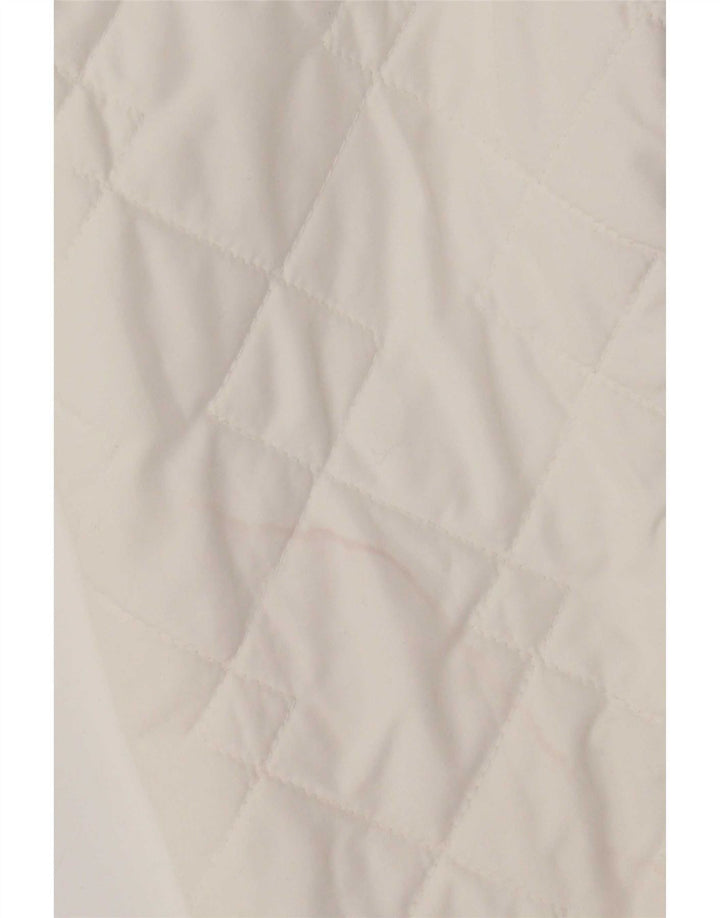 Adidas Quiltet jakke til kvinder UK 14 Medium White Polyester