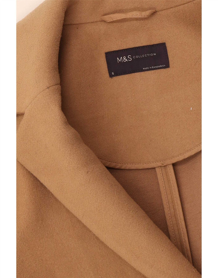 Marks & Spencer Dame Overfrakke UK 8 Small Beige