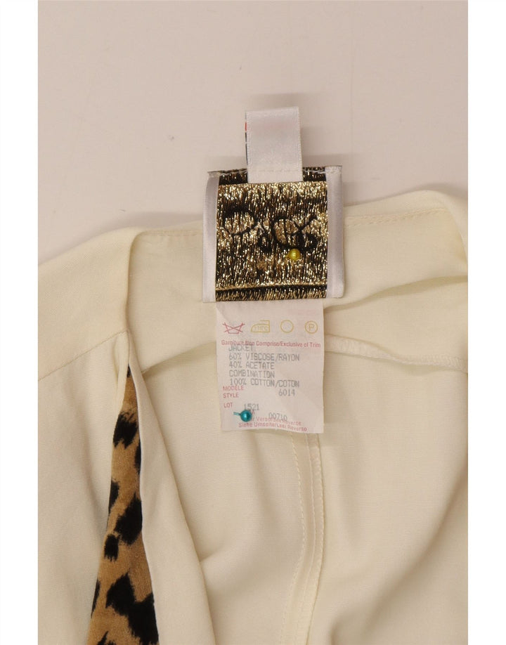 Joseph Ribkoff Dame Blazer Jacket UK 12 Medium Off White Animal Print