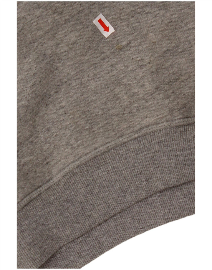 JACK WILLS Dame oversized hættetrøje trøje UK 10 Lille grå bomuld