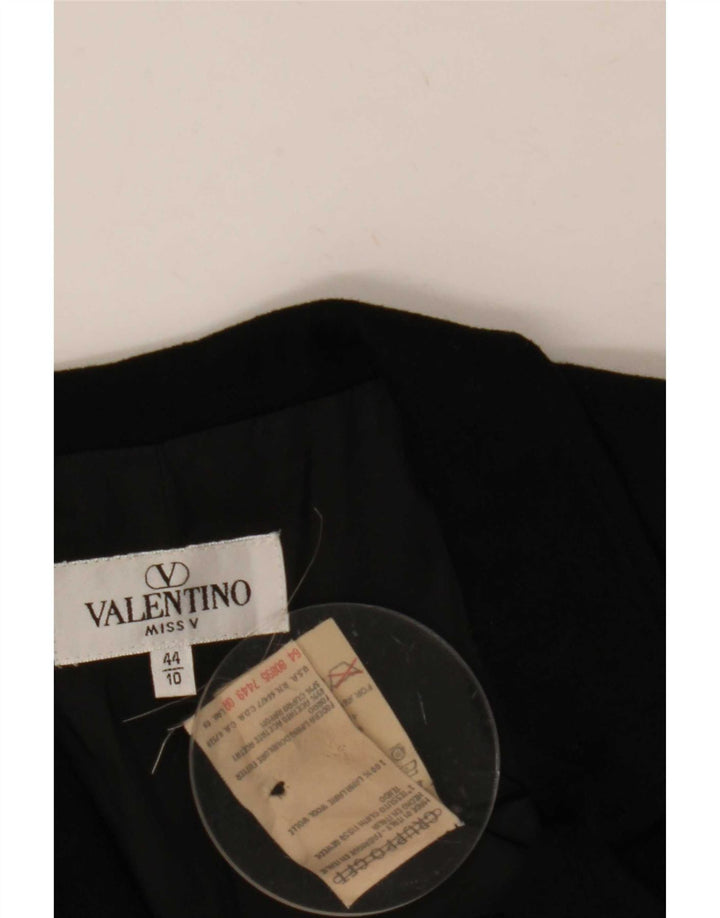 Valentino Dame 4-knaps blazerjakke IT 44 Medium Sort Uld