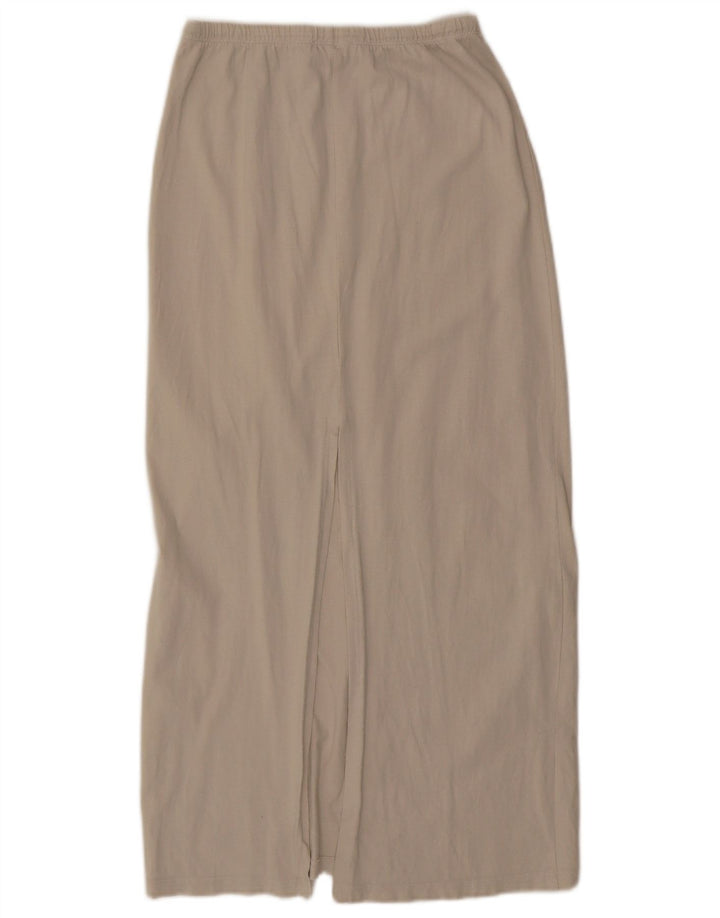 Zara Dame Maxi Nederdel Small W26 Beige Bomuld