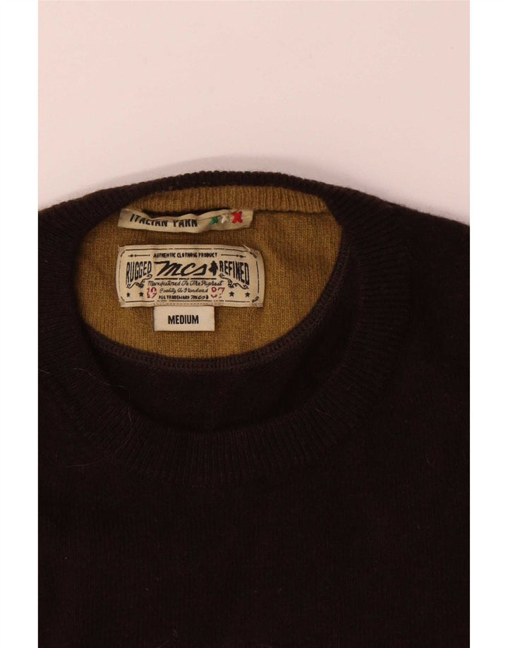 Marlboro Classics Herre Crew Neck Jumper Sweater Medium Brun Uld