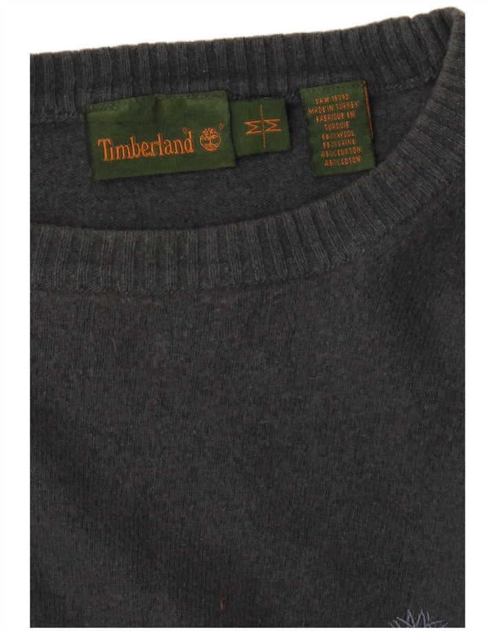 TIMBERLAND Dame Boat Neck Jumper Sweater UK 14 Medium Grey Uld