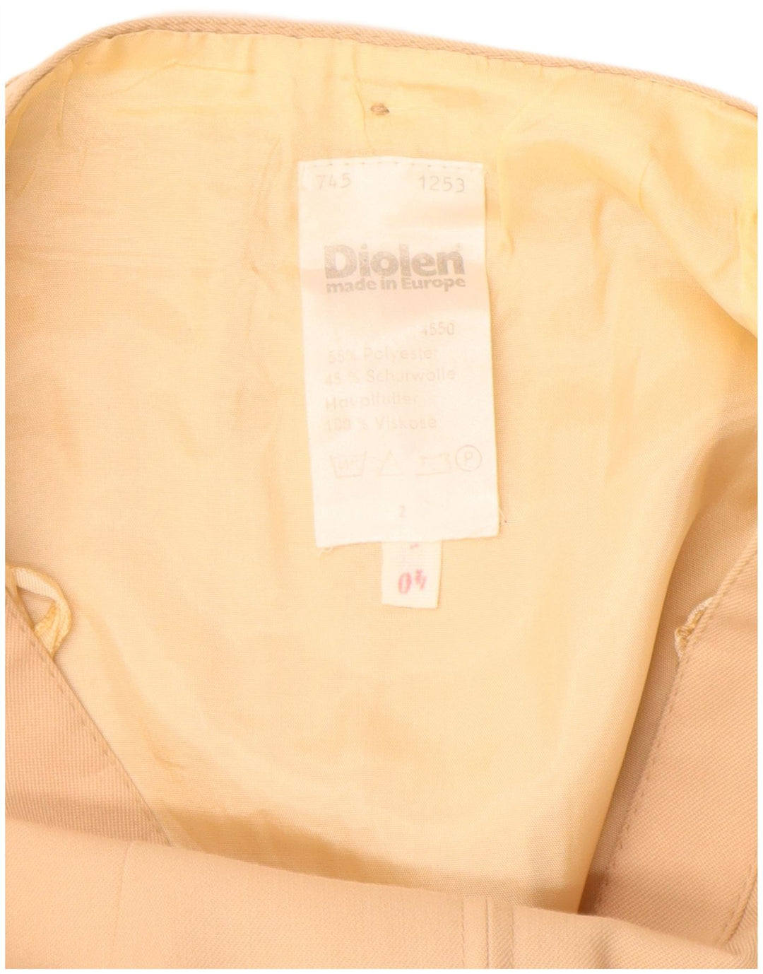 DIOLEN Dame A-Line nederdel EU 40 Medium W26 Beige Polyester