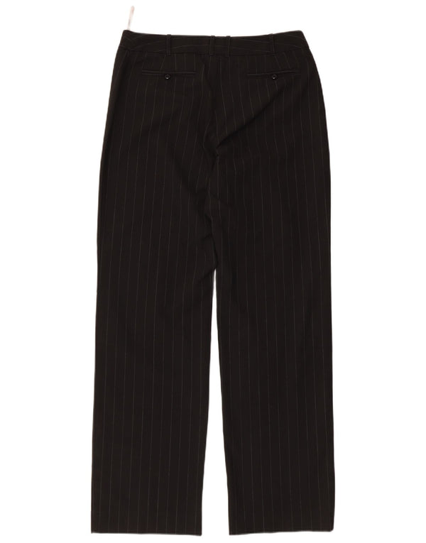 Oasis Dame Lige Casual Bukser UK 10 Small W30 L30 Black Pinstripe