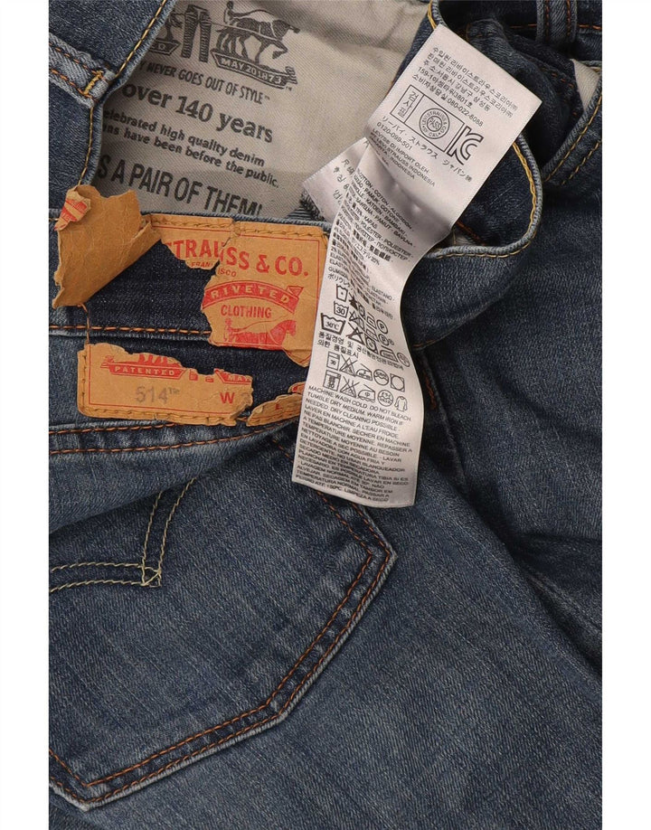 Levi's Herre 514 Straight Jeans W34 L32 Blå Bomuld