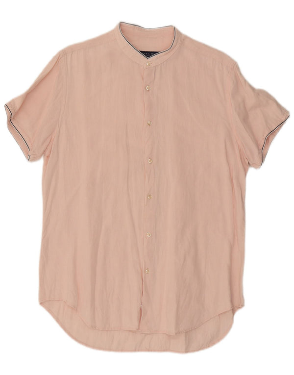 Zara Kortærmet Slim Fit Skjorte til mænd Large Pink
