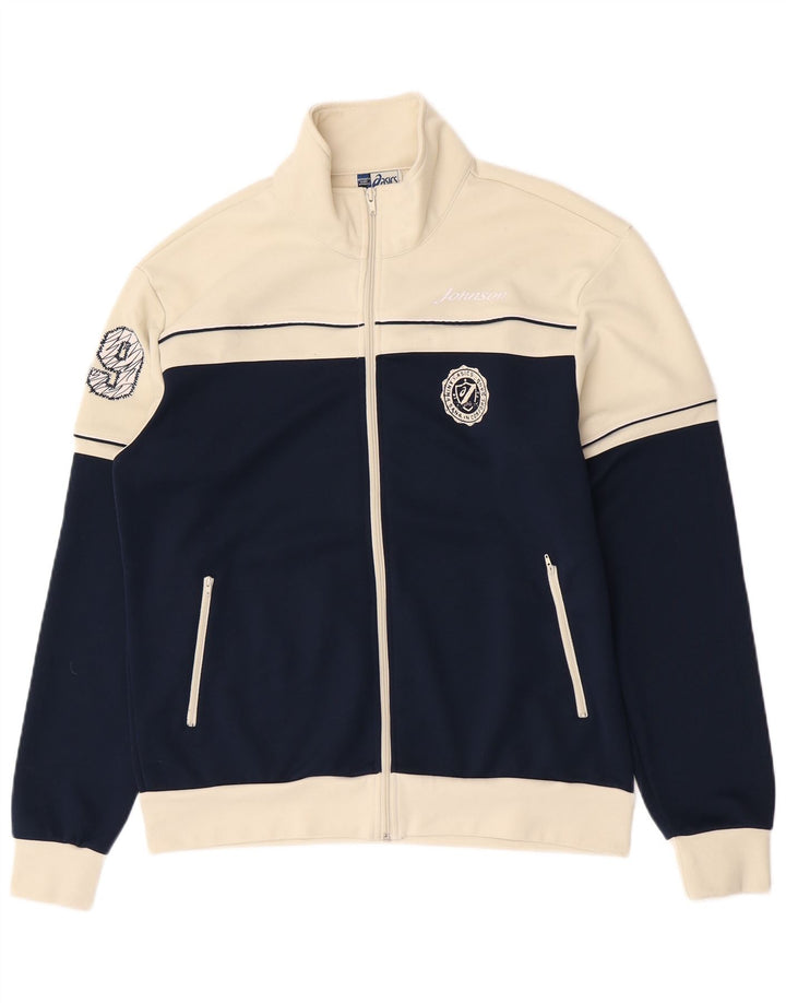 Oasis Herre Graphic Full Tracksuit XL Navy Blue Colourblock Polyester