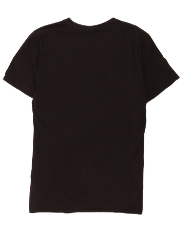 Guess Herre Slim Fit Grafisk T-Shirt Top UK 40 Medium Sort Bomuld