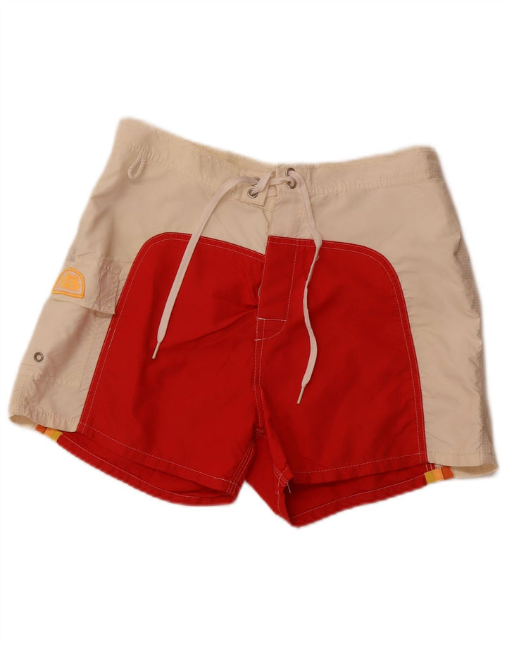 SUNDEK Herre badeshorts Medium Rød Colourblock Nylon