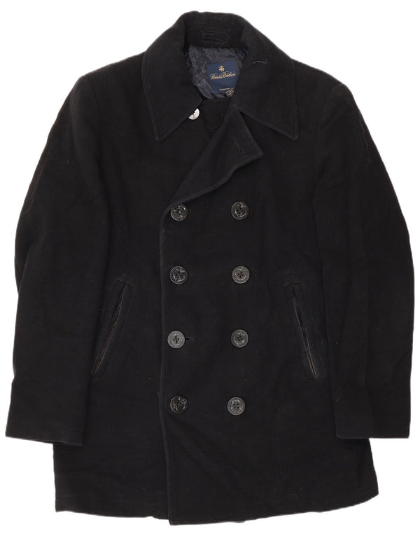 Brooks Brothers Herre Pea Coat UK 38 Medium Sort Uld