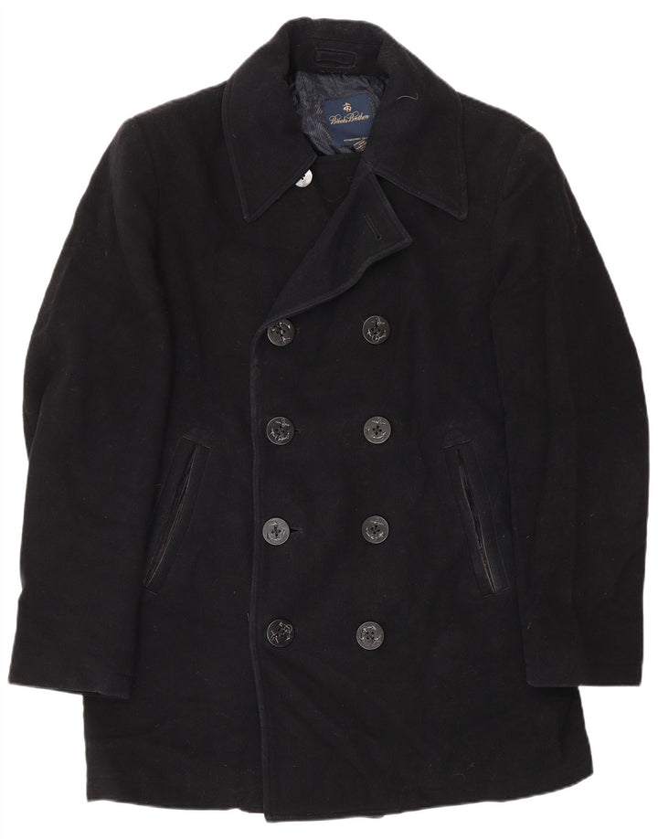 Brooks Brothers Herre Pea Coat UK 38 Medium Sort Uld