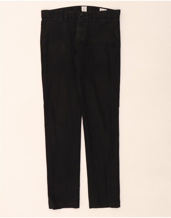 Gap Mens Slim Fit Chino Trousers W30 L32 Black Cotton