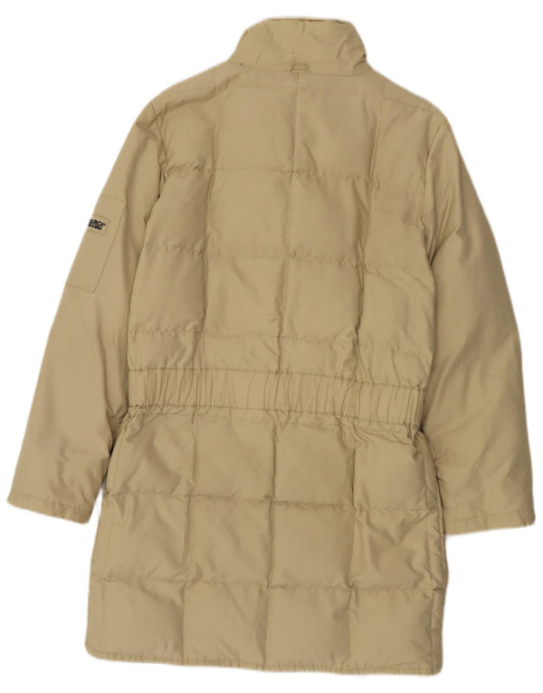 Woolrich Womens Oversized Padded Coat UK 10 Small Beige Nylon