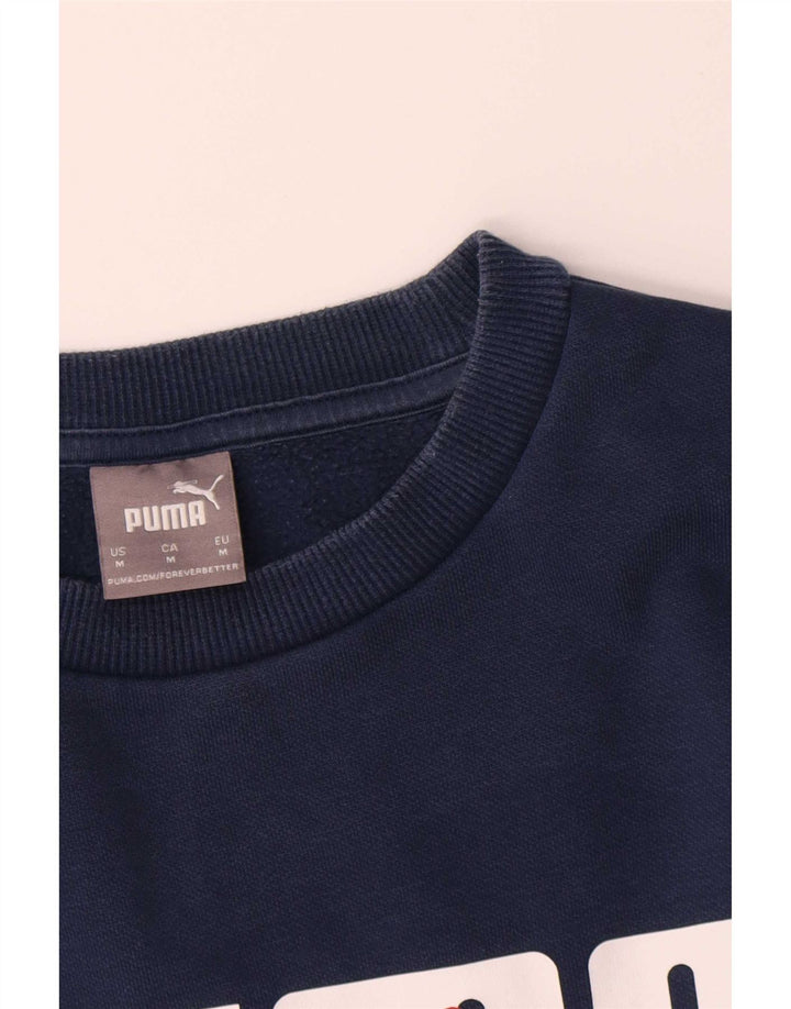 Puma Herre grafisk sweatshirt Jumper Medium Navyblå Bomuld