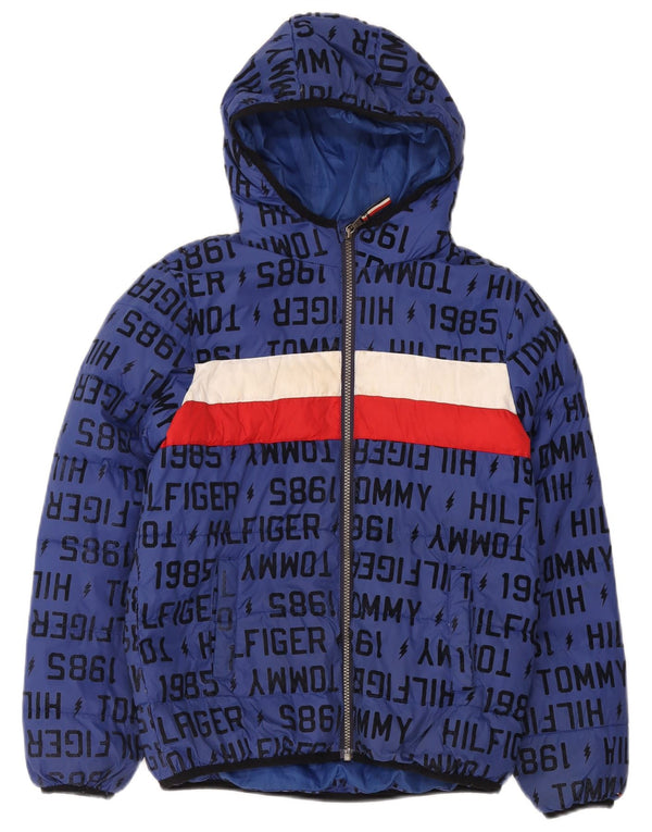 Tommy Hilfiger drenge grafisk polstret jakke 12-13 år stor blå
