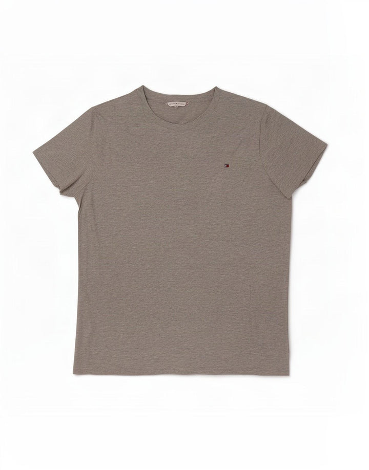 Tommy Hilfiger Herre T-Shirt Top Medium Grå Bomuld