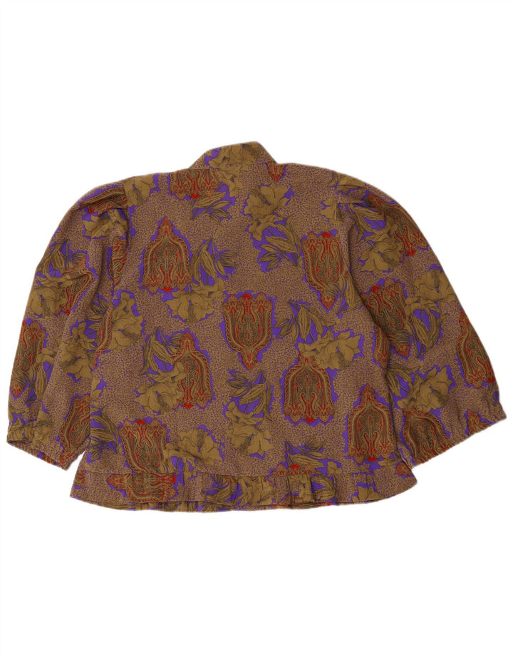 Sommermann skjortebluse med 3/4 ærmer til kvinder EU 40 Medium Brun Paisley