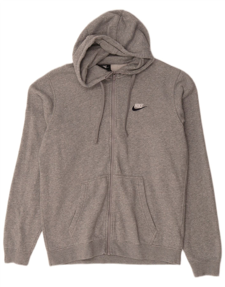Nike hættetrøje med lynlås til mænd Medium Grey Flecked Bomuld