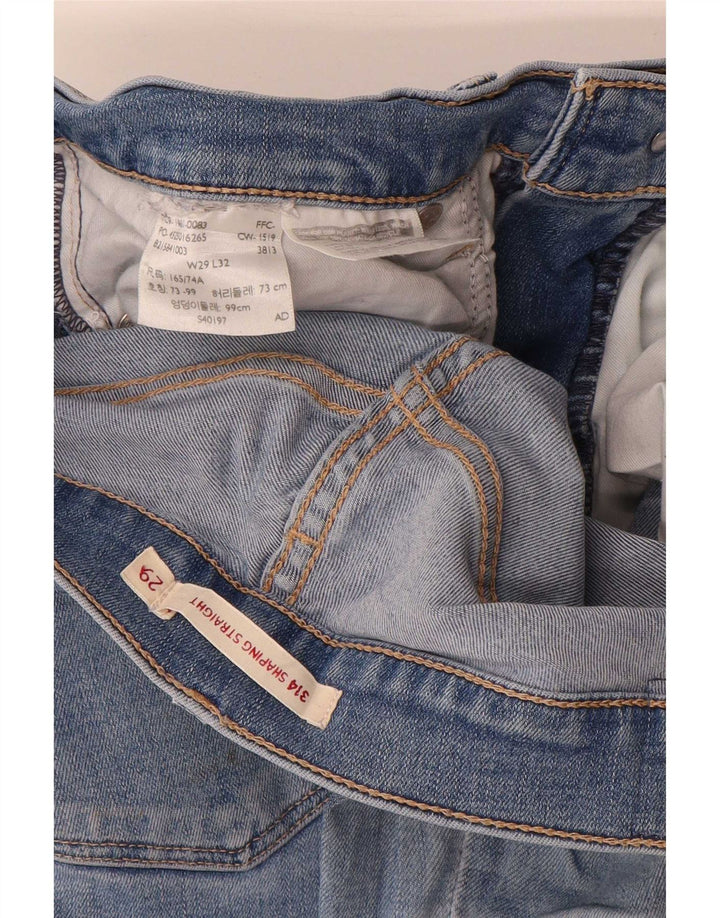 Levi's Dame 314 Shaping Straight Jeans W29 L28 Blå