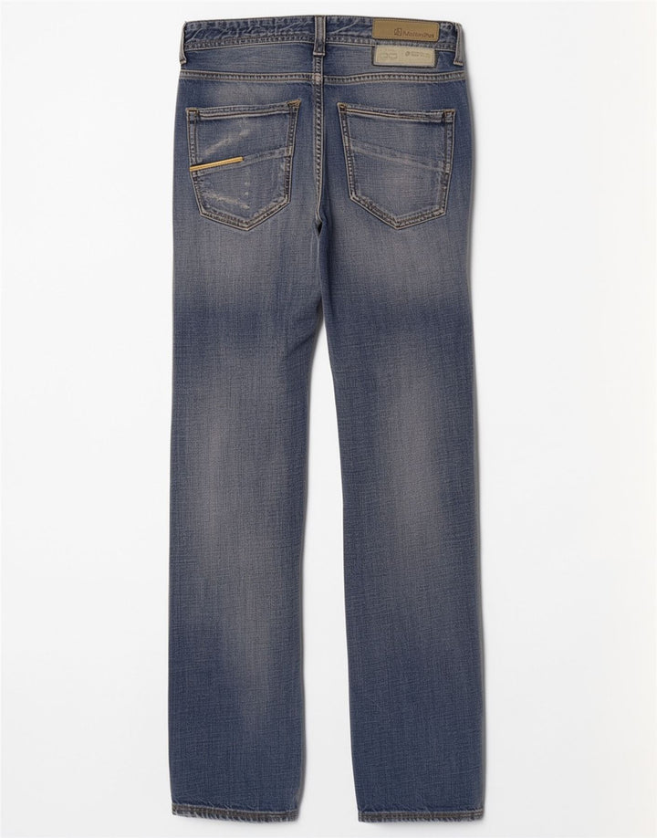 Meltin' Pot Herre Distressed Straight Jeans W30 L34 Blå Bomuld