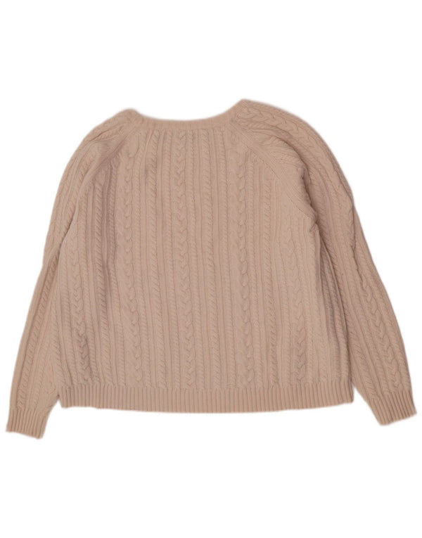 Max Mara Dame Loose Fit Boat Neck Jumper Sweater UK 16 Large Off White