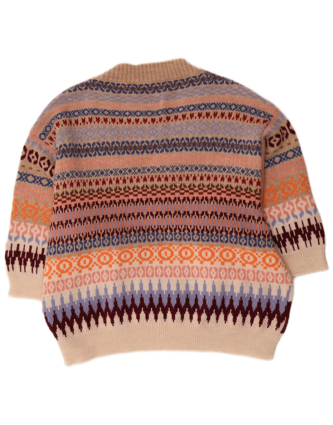 Max Mara Dame Weekend V-hals sweater UK 18 XL Flerfarvet