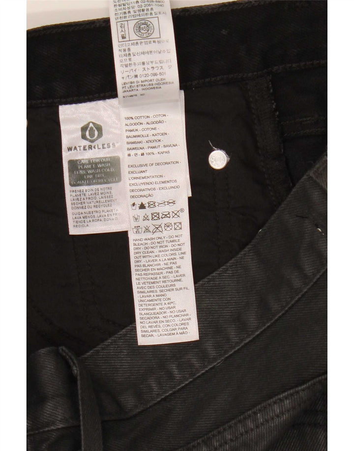 Levi's Mini-denimnederdel til kvinder W27 Lille sort bomuld
