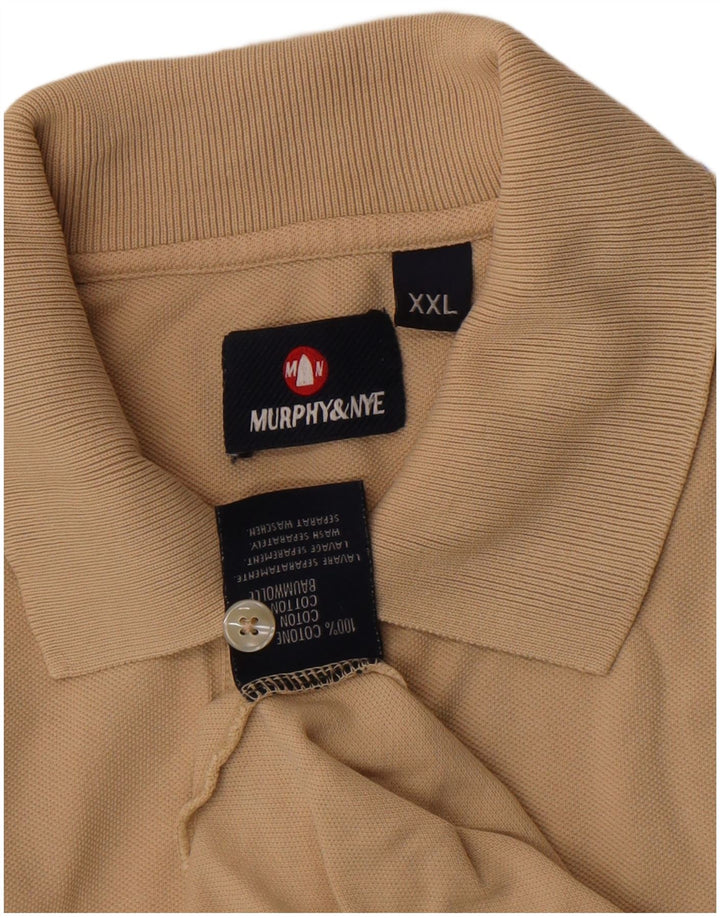 Murphy & Nye herre poloshirt 2XL beige bomuld