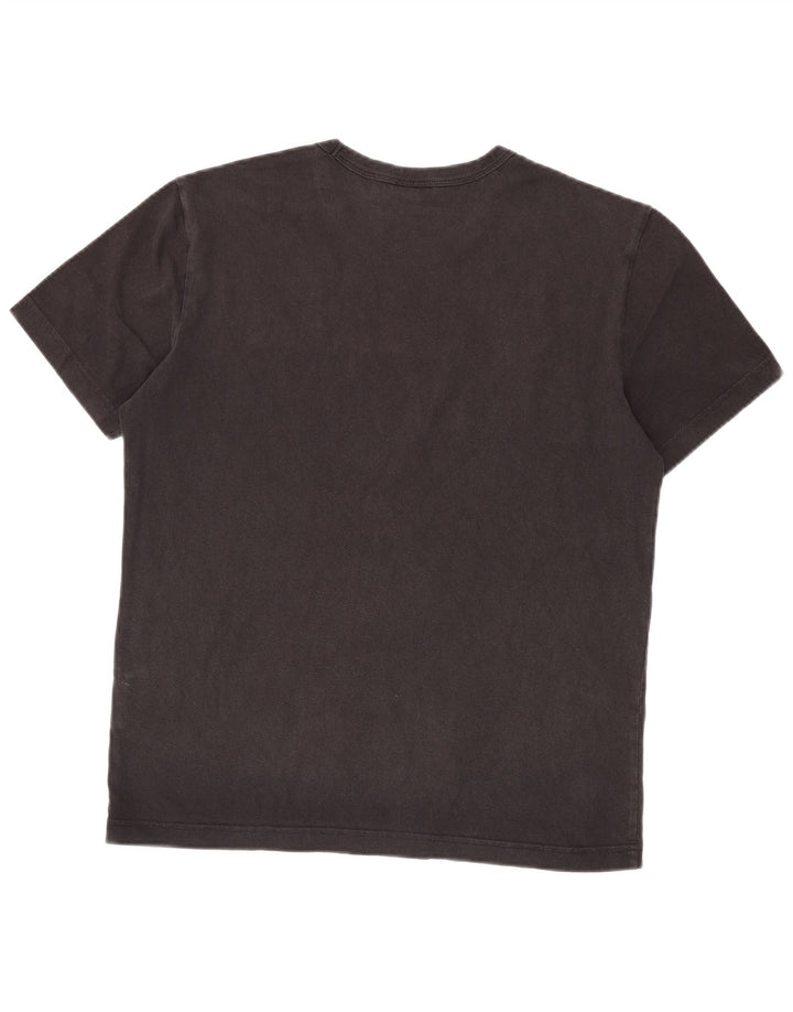 Champion Herre Grafisk T-Shirt Top Medium Sort Bomuld