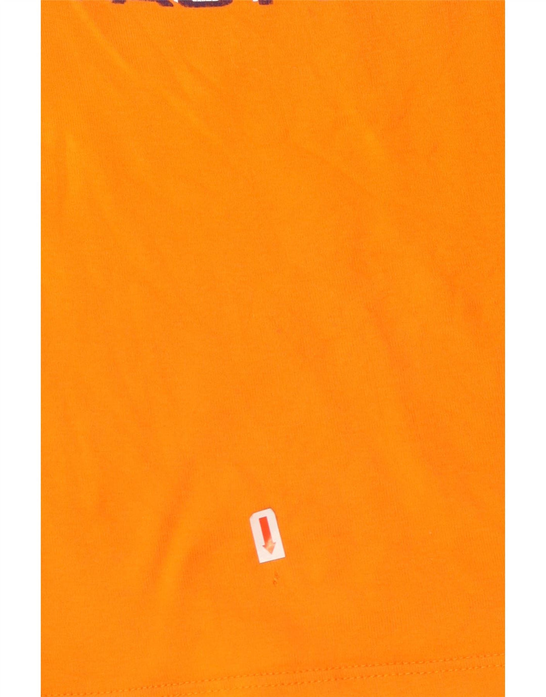 LEE Dame Crop Grafisk T-Shirt Top UK 12 Medium Orange Bomuld