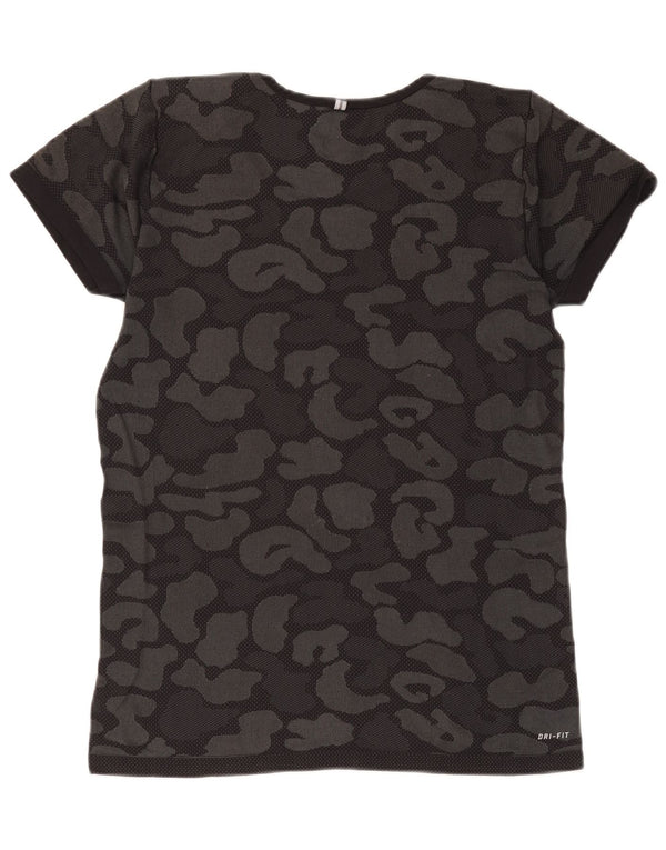 Nike Dame Dri Fit T-Shirt Top UK 14 Stor Sort Camouflage