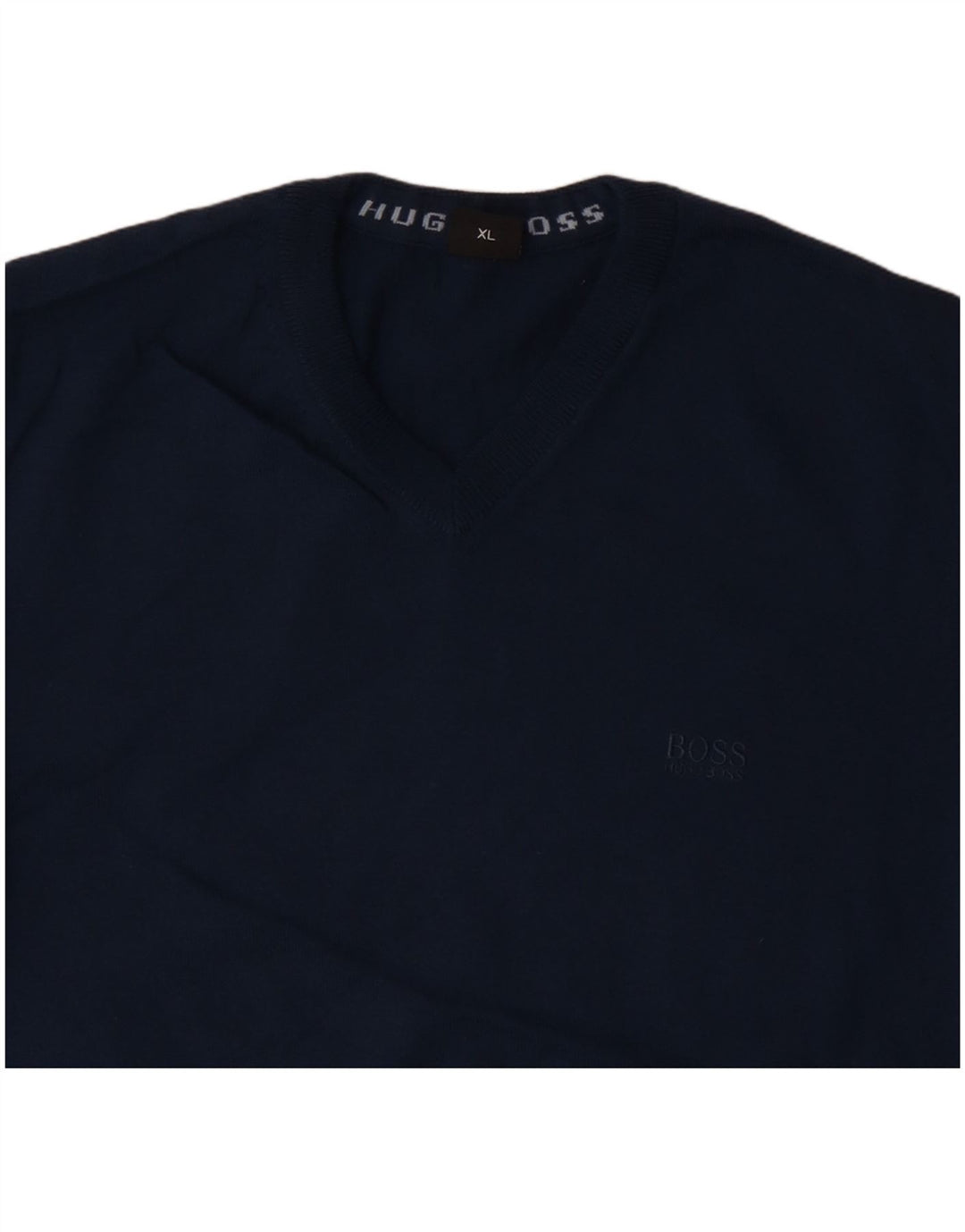 HUGO BOSS Herre V-hals sweater XL Marineblå Uld