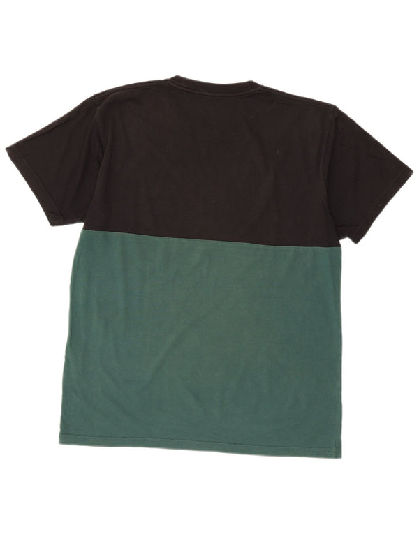 Vans Herre Classic Fit T-Shirt Top Medium Sort Colourblock Bomuld