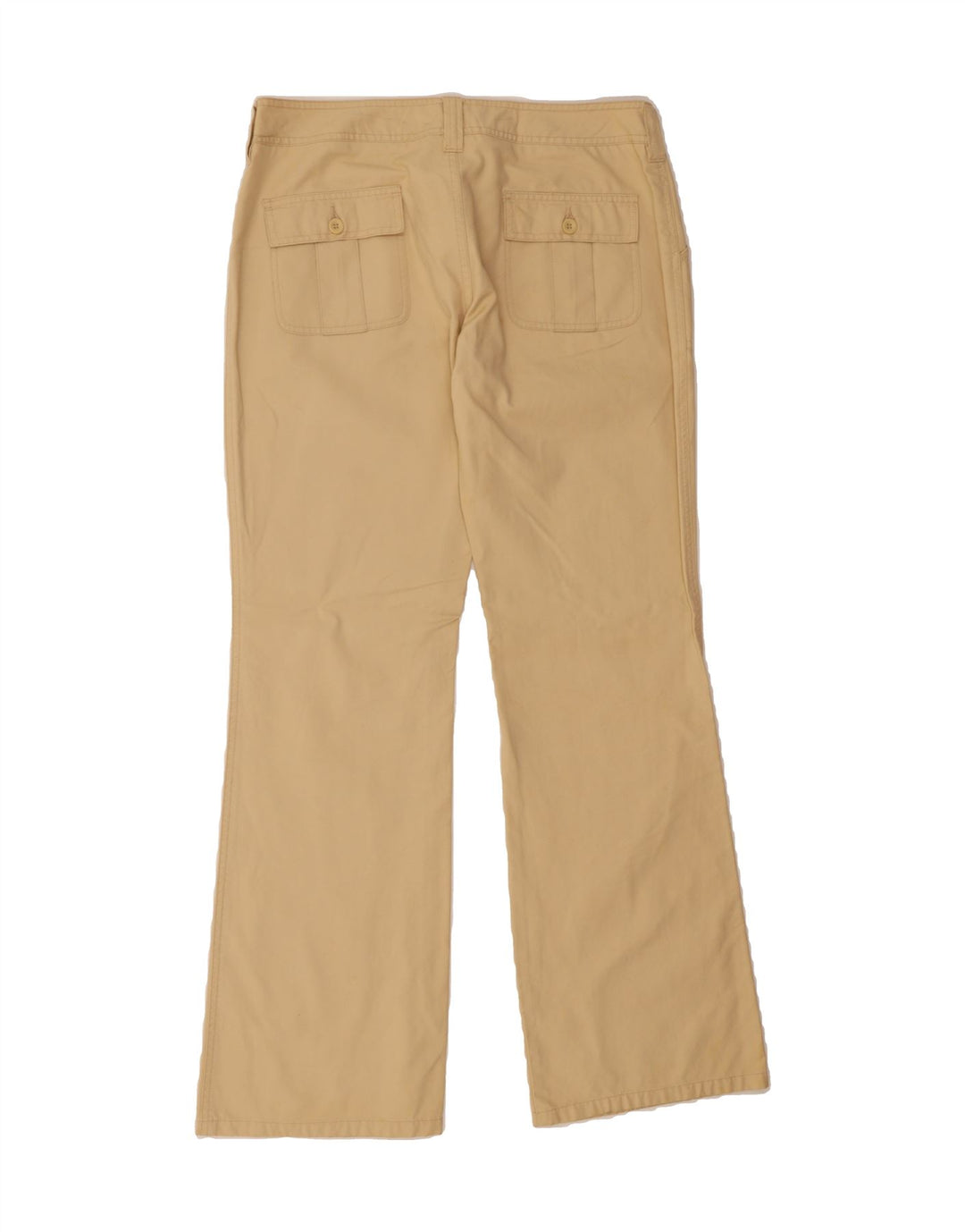 BENETTON Womens Bootcut Casual Trousers W32 L32 Yellow Cotton Vintage Benetton and Second-Hand Benetton from Messina Hembry 