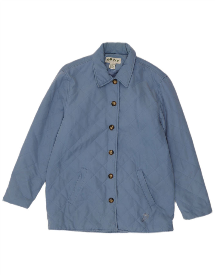 Orvis Quiltet jakke til kvinder UK 14 Medium Blue Polyester