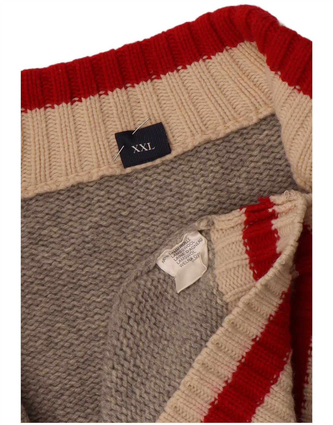 MC NEAL Herre Cardigan Sweater 2XL Grå Uld