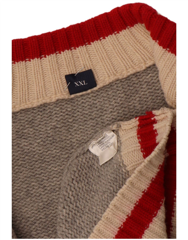 MC NEAL Herre Cardigan Sweater 2XL Grå Uld